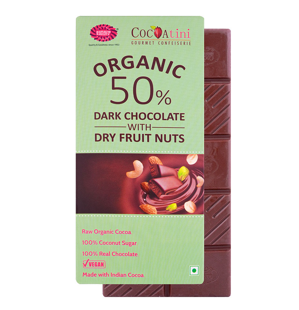 Organic Dark Chocolate Bar with Dry Fruit Nuts