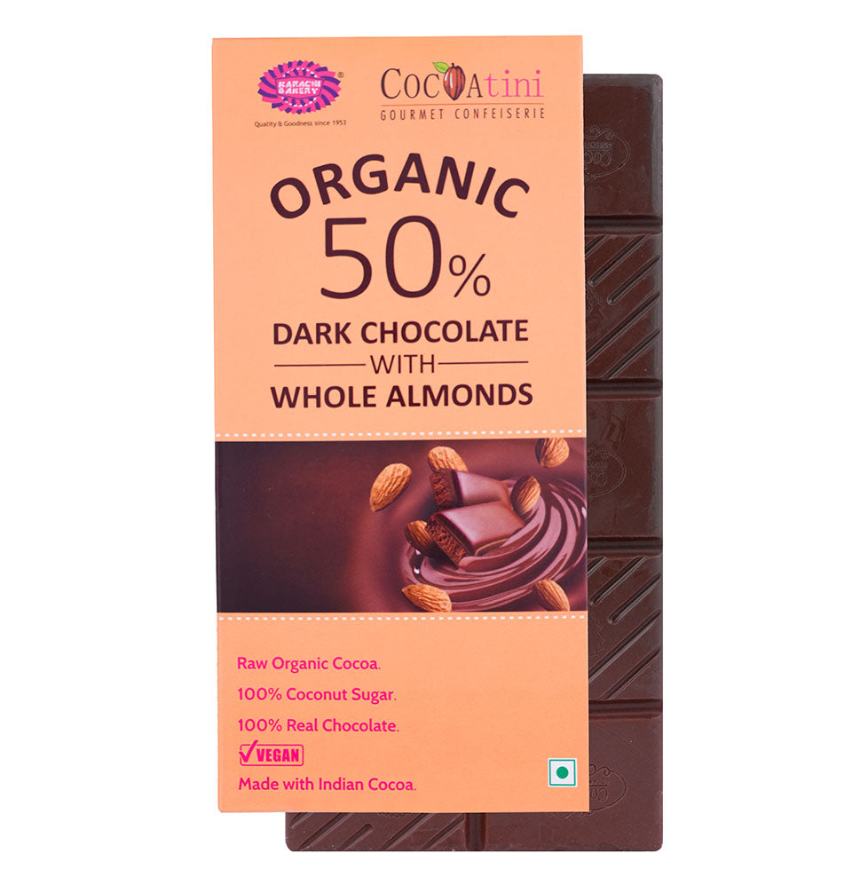 Organic Dark Chocolate Bar with Almonds