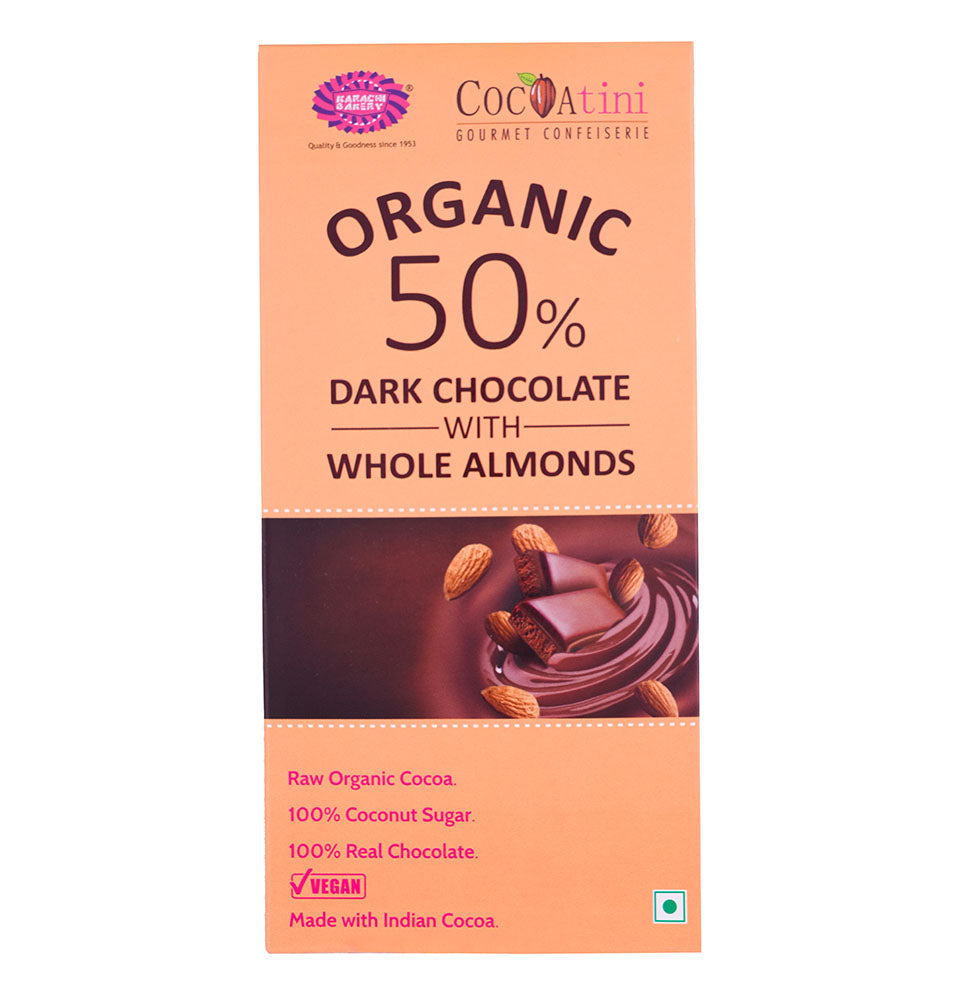 Organic Dark Chocolate Bar with Almonds