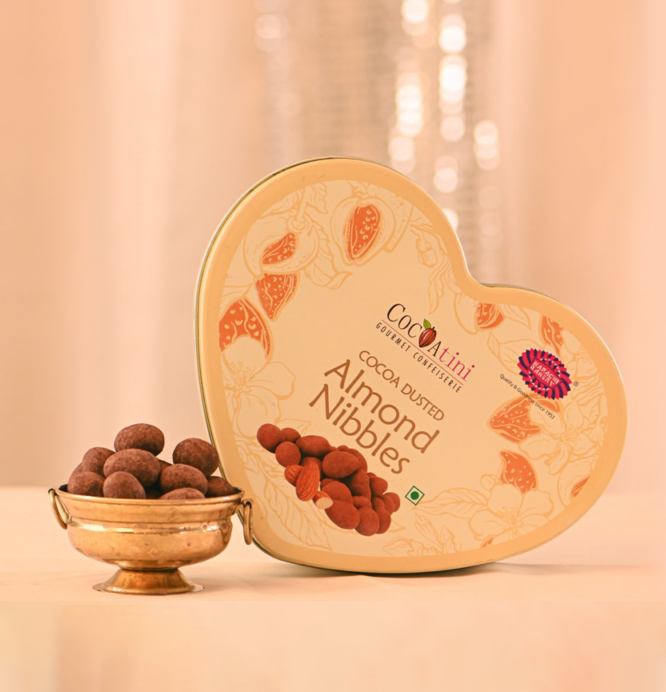 Almond Nibbles Heart Gift Box