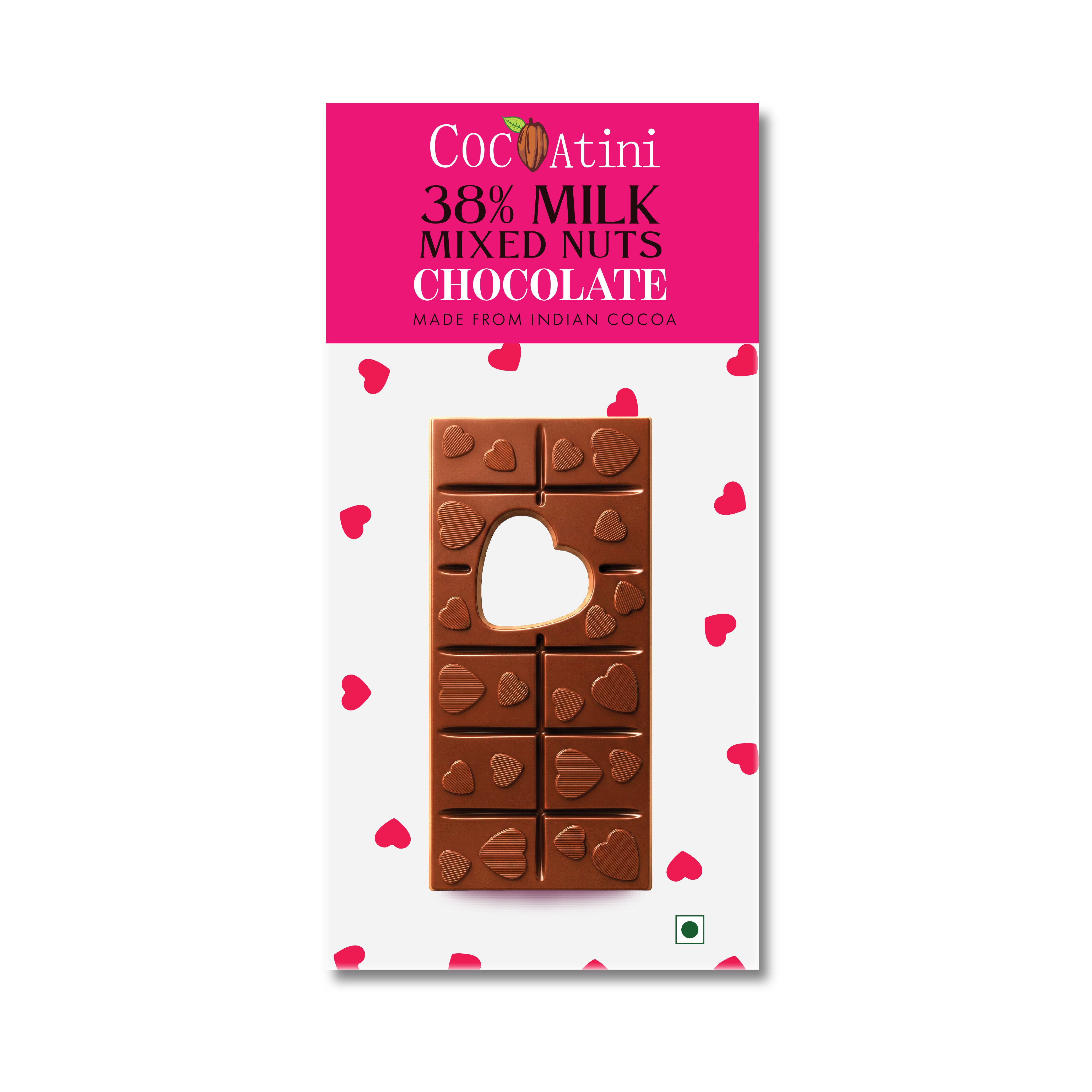 38% Milk Mixed Nuts Chocolate 100g