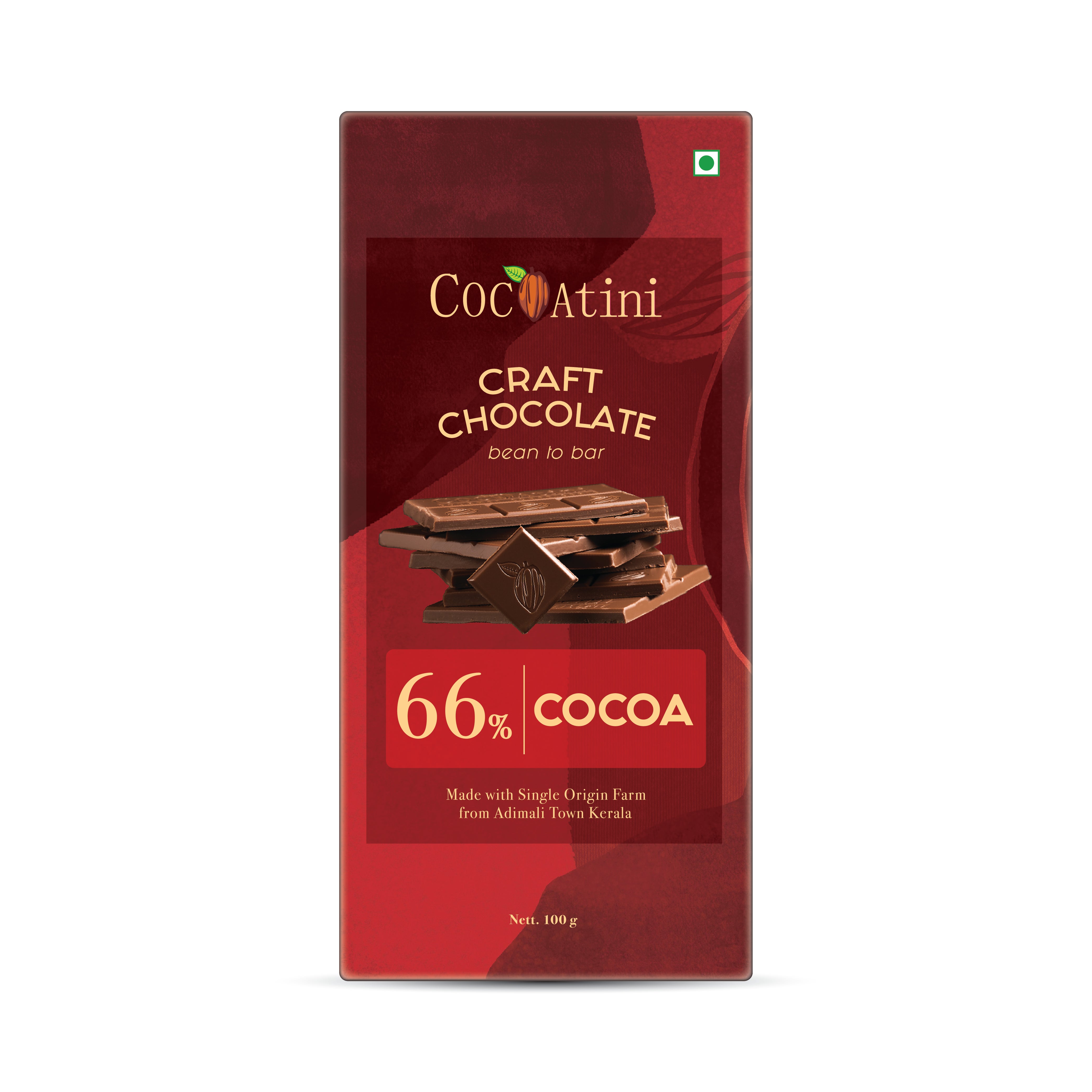 66% Dark Chocolate Bar (100g)