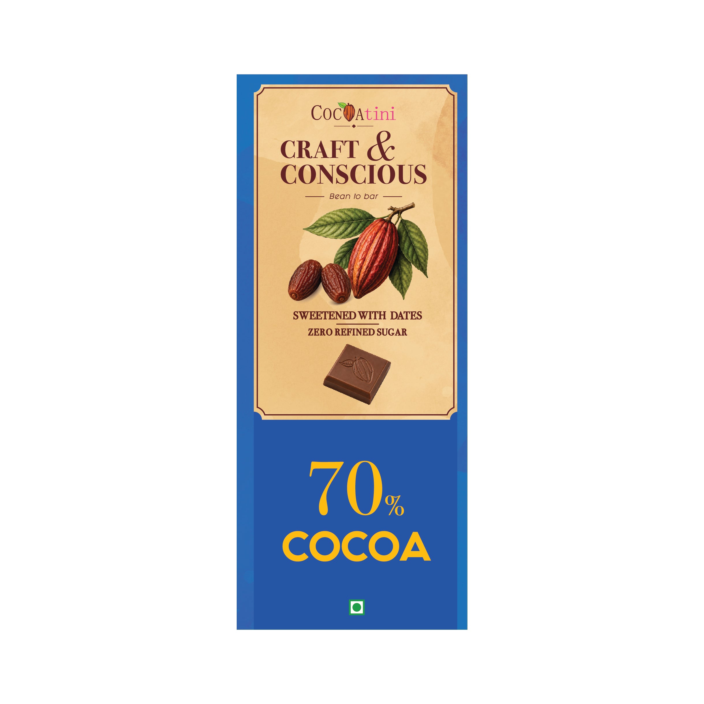 Craft & Conscious Bar - 70% Cocoa Dark Chocolate