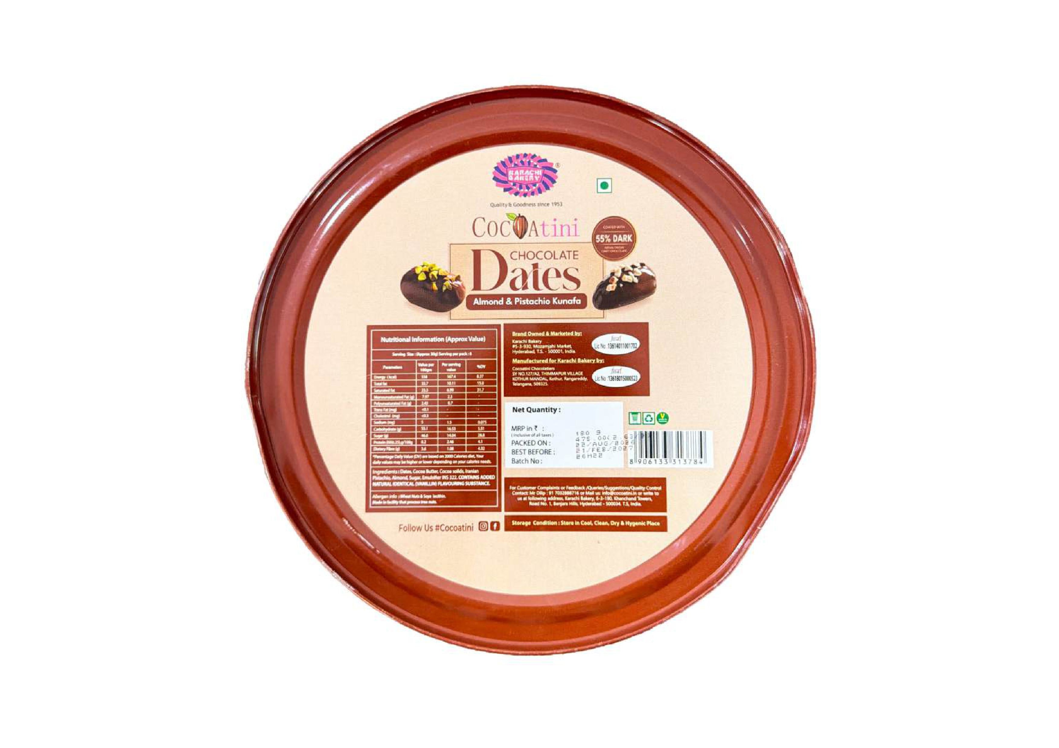 Almond & Pistachio Filled Chocolate Dates