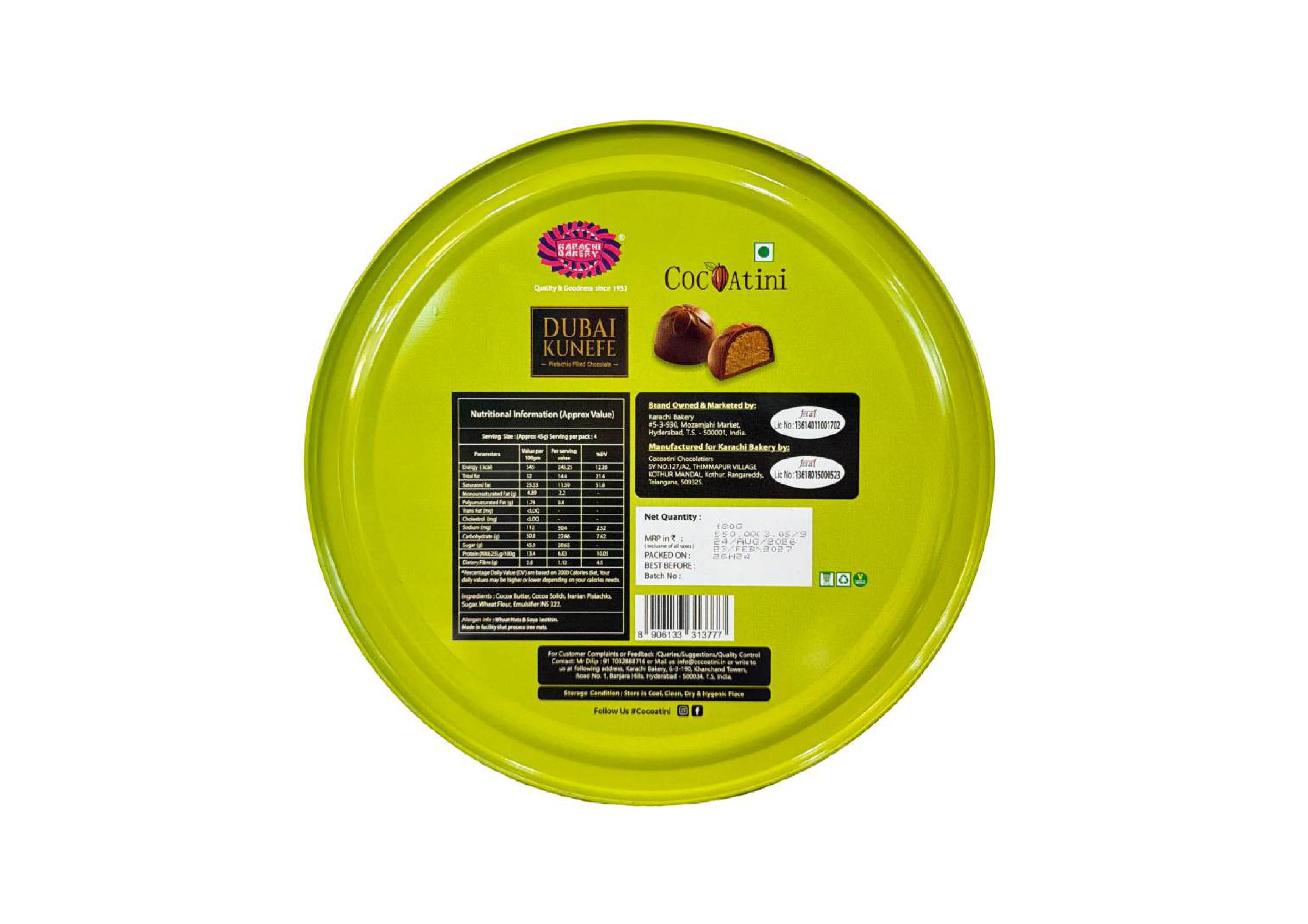 Dubai Kunefe Pistachio Filled Chocolates