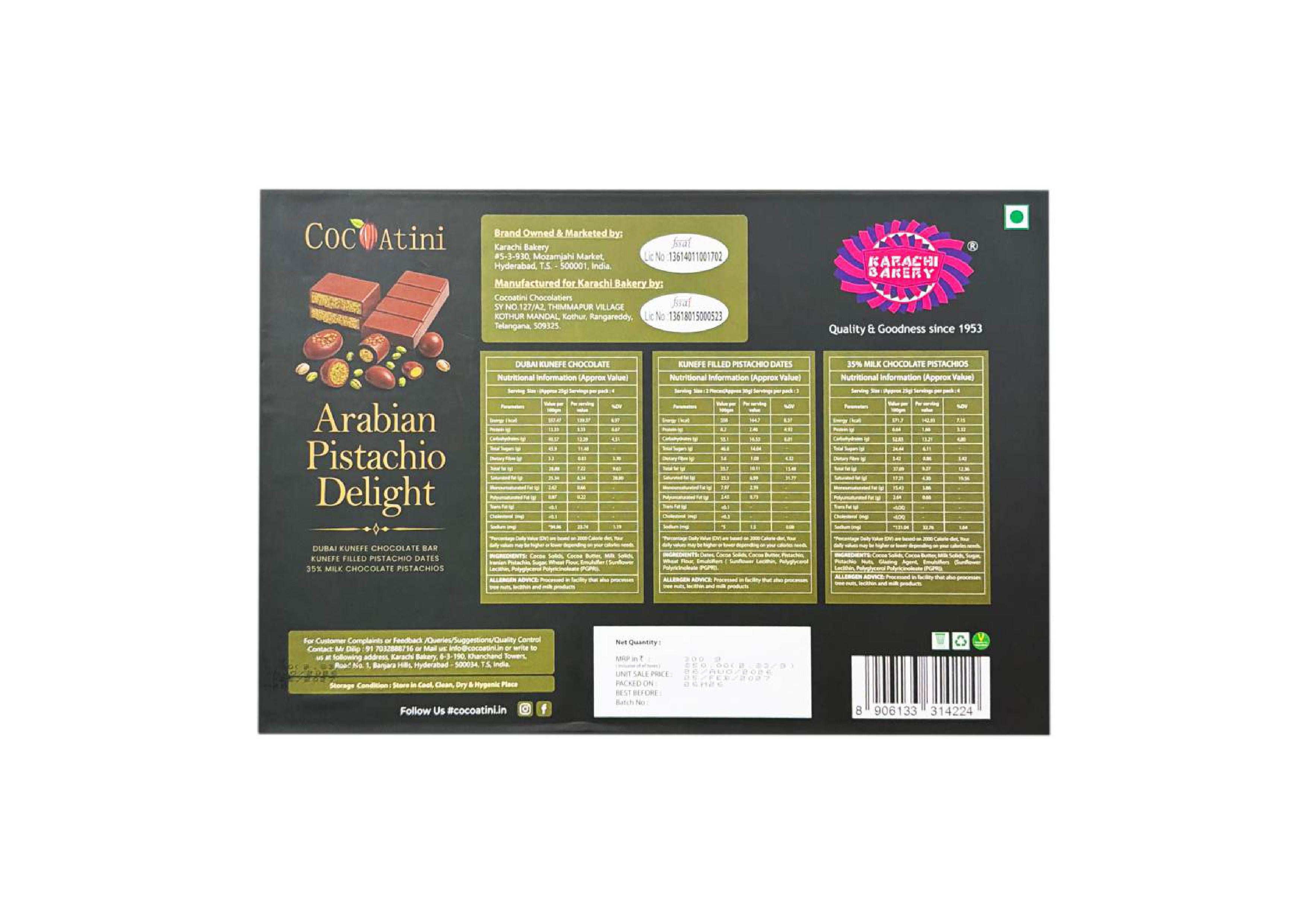 Arabian Pistachio Delight – Kunefe Filled Chocolate