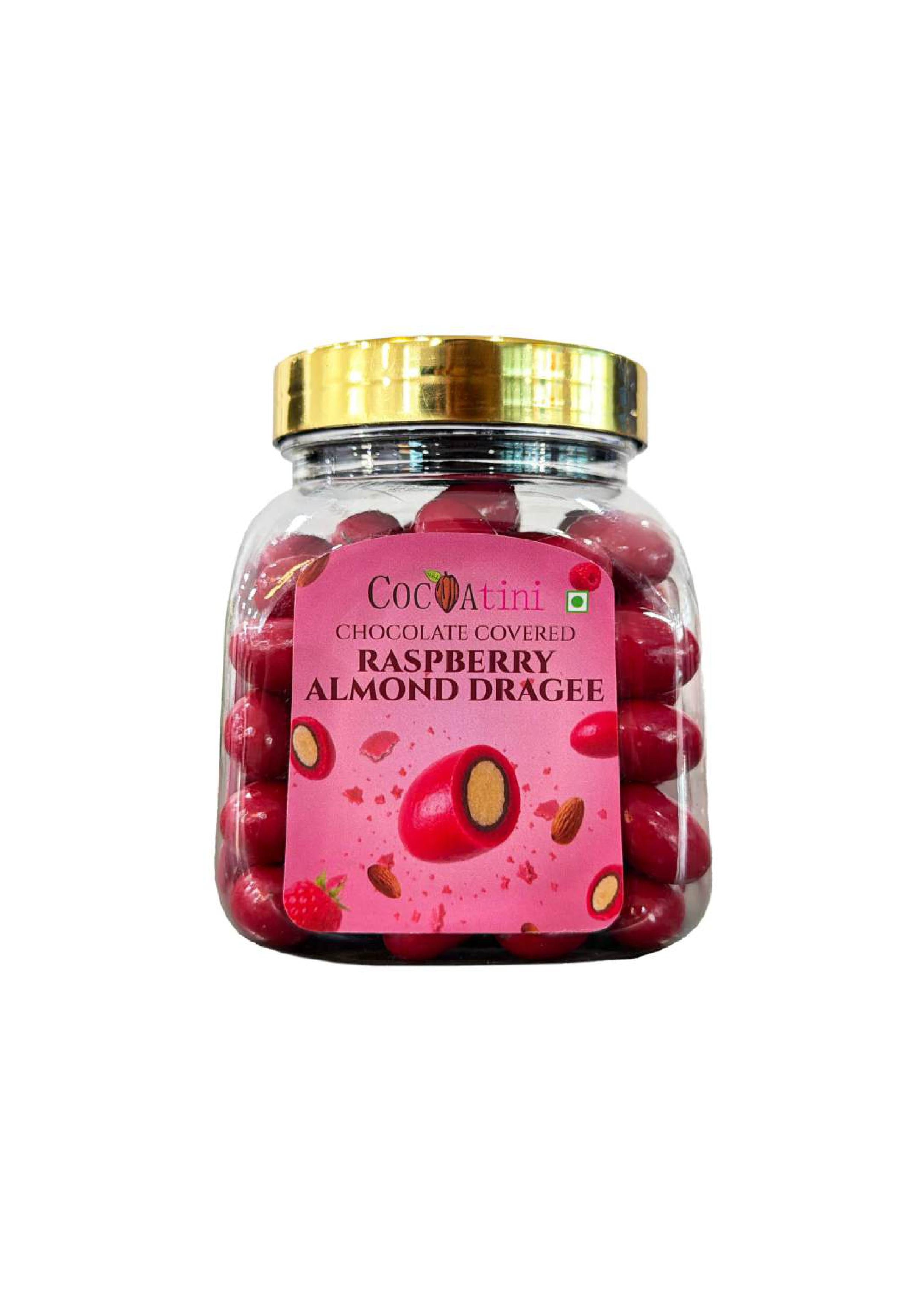 Raspberry Almond Dragee – Chocolate Covered