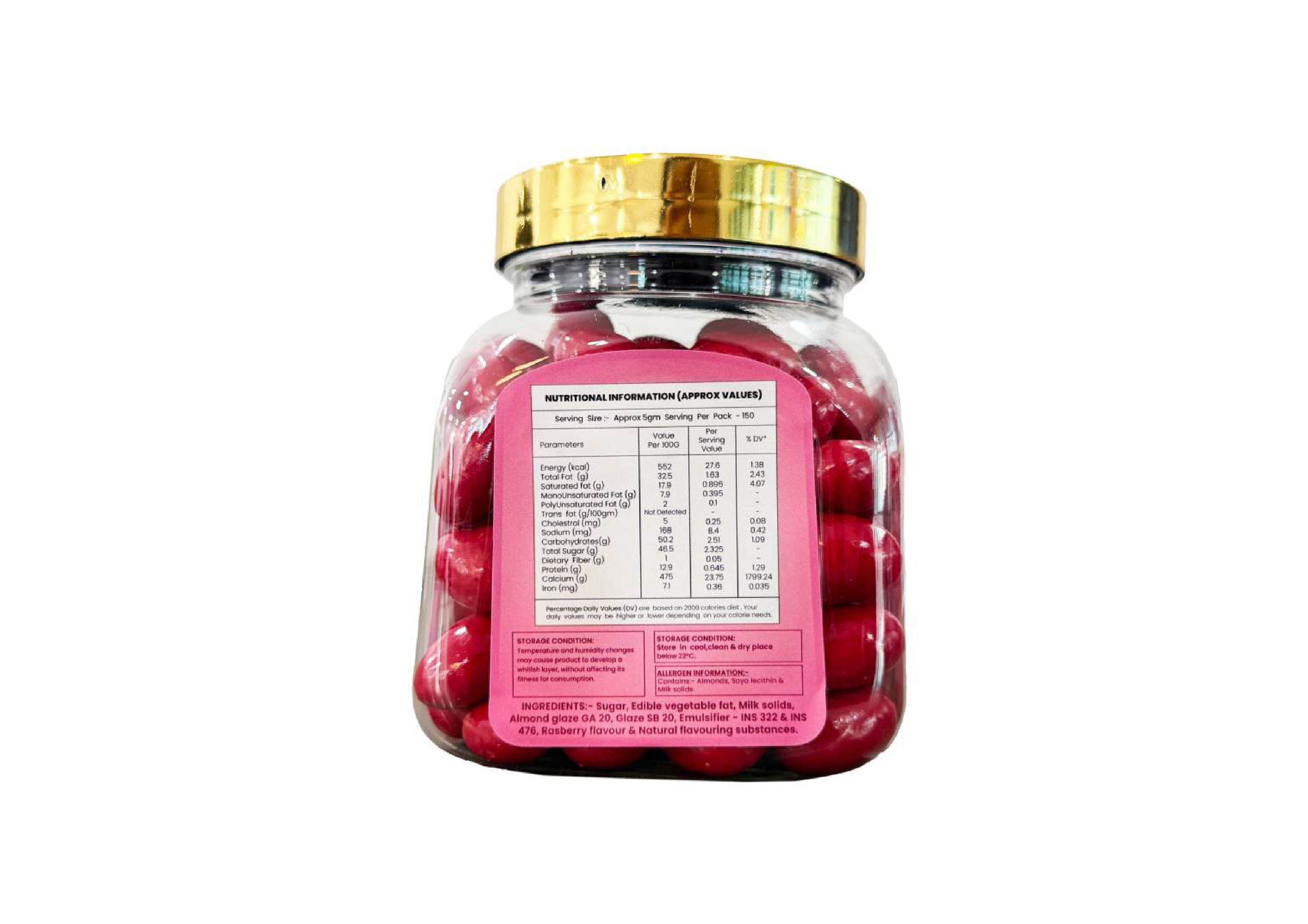 Raspberry Almond Dragee – Chocolate Covered