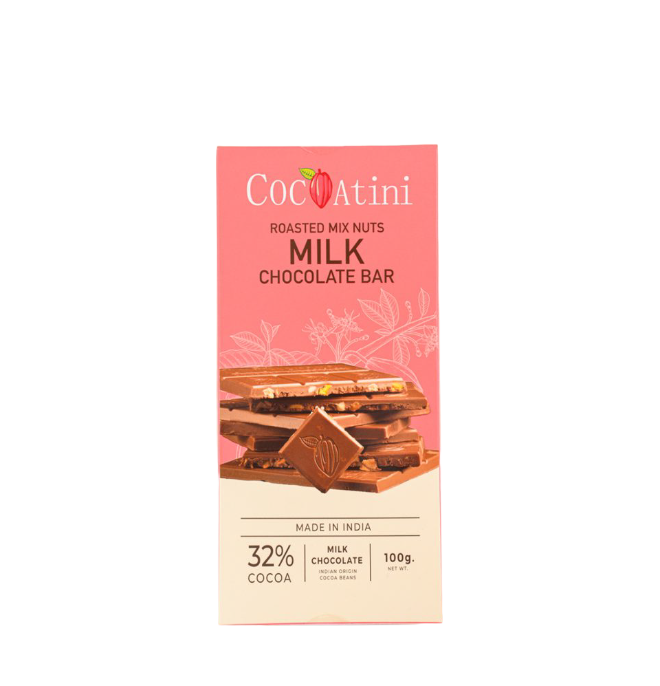 Roasted Mix Nuts Milk Chocolate Bar