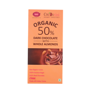 Organic 50% Dark Chocolate with Almond 125g