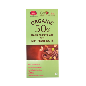 Organic 50% Dark Chocolate with Dry Fruit Nuts 125g